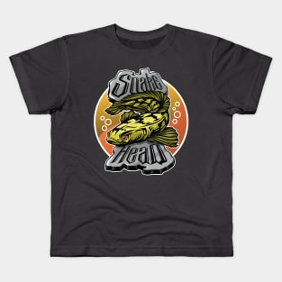 Snake head fish with circle background Kids T-Shirt